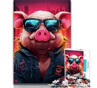 Puzzle per adulti, puzzle con animali e maiali, per adolescenti, 1000 pezzi, gioco stimolante per tutti, per donne, regali per uomini (50x75cm)