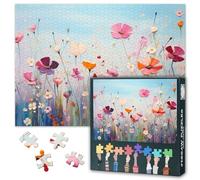 Puzzle per adulti - Puzzle con fiori astratti 1000 pezzi, Arte vegetale fiorita Difficile puzzle di famiglia impegnativo (70 x 50 cm), decorazione unica per la casa