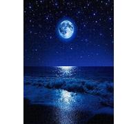Puzzle per Adulti Puzzle con lettere sul retro Scena romantica Il mare Notte Difficile Difficile Freddo Puzzle Liquidazione 1000 Pezzi