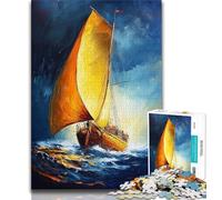 Puzzle per adulti puzzle con pittura a olio di barche a vela per adulti per giochi educativi giocattoli collezioni di artisti belle arti (50x75cm)