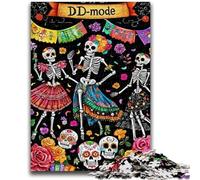 Puzzle per adulti, puzzle con scheletri non morti e adolescenti, giochi di attività stimolanti per famiglie, giocattoli fai da te per decorazioni murali per la casa (38x26cm)
