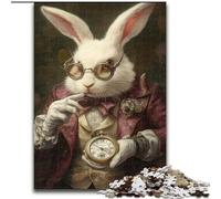 Puzzle per adulti, puzzle da 1000 pezzi a forma di coniglio nobile, rompicapo stimolante, attività per famiglie, decorazione per la casa, regalo di Natale 50X75cm