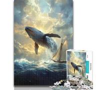 Puzzle per adulti, puzzle da 1000 pezzi, balena spirituale, regali per adolescenti, per giochi educativi, giocattoli, collezioni di artisti, belle arti, 50x75cm