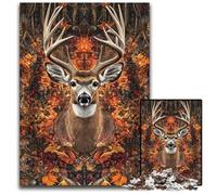 Puzzle per adulti, puzzle da 1000 pezzi con cervi nella giungla per età 14+, sfida educativa, attività divertenti a casa, regali di compleanno, regali da viaggio 26X38CM