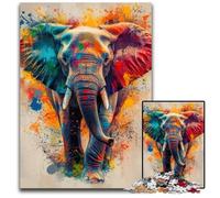 Puzzle per adulti, puzzle da 1000 pezzi con elefanti acquerellati, gioco interattivo per famiglie, regalo rompicapo, giocattolo educativo 50X75cm