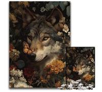 Puzzle per adulti, puzzle da 1000 pezzi con lupo nella giungla, ideale come regalo per la casa, giocattolo stimolante per tutta la famiglia, perfetto per le serate di gioco, 26x38cm