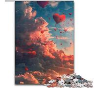 Puzzle per adulti, puzzle da 1000 pezzi con nuvole d'amore colorate, perfetto per adolescenti, per rafforzare i legami familiari, rompicapo e regalo fai da te per la casa (dimensioni: 50x75cm)