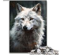 Puzzle per adulti, puzzle da 1000 pezzi con ritratto di meta-lupo in legno, ideali per il divertimento in famiglia - regalo perfetto per feste e compleanni, 1000 pezzi(50x75cm)