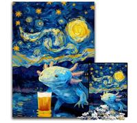 Puzzle per adulti, puzzle da 1000 pezzi con salamandra nel cielo notturno, ideale come regalo per la casa, giocattolo stimolante per tutta la famiglia, perfetto per le serate di gioco, 50x75cm