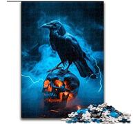 Puzzle per adulti, puzzle da 1000 pezzi con scheletro di corvo, attività divertente per famiglie, sfida per il cervello, regalo perfetto per adolescenti, 50x75cm