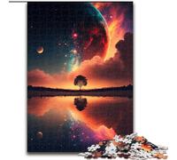 Puzzle per adulti, puzzle da 1000 pezzi con tramonto surreale e sognante, attività divertente per tutta la famiglia, sfida per la mente, regalo perfetto per adolescenti (dimensioni: 50x75cm)