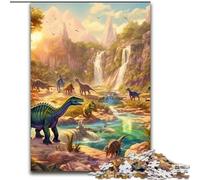 Puzzle per adulti, puzzle da 1000 pezzi del mondo dei dinosauri in cartone, per adolescenti e famiglie - Gioco rompicapo fai da te, regalo 1000 pezzi(26x38cm)