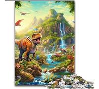 Puzzle per adulti, puzzle da 1000 pezzi del mondo dei dinosauri in legno, attività per famiglie, decorazioni fai da te per la casa, regalo di Natale 1000 pezzi(50x75cm)