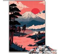 Puzzle per adulti, puzzle da 1000 pezzi del Monte Fuji, ideale per gli innamorati, Capodanno, San Valentino (dimensioni 50x75cm)