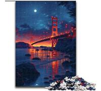Puzzle per adulti, puzzle da 1000 pezzi del ponte della baia di Oakland in cartone, ideale per il divertimento in famiglia - regalo perfetto per feste e compleanni, 1000 pezzi(26x38cm)