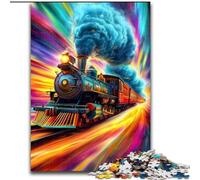 Puzzle per adulti, puzzle da 1000 pezzi del treno arcobaleno per il divertimento in famiglia, perfetto per le vacanze, serate di gioco interattive 50X75CM