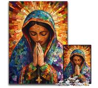 Puzzle per adulti, puzzle da 1000 pezzi della Madonna di Guadalupe in preghiera per età 14+, sfida educativa, attività divertenti a casa, regali di compleanno, regali da viaggio 50X75CM