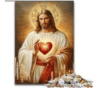 Puzzle per adulti, puzzle da 1000 pezzi di Gesù in legno, relax e sfida, decorazione colorata per la casa, amici, dimensioni 50X75cm
