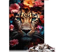 Puzzle per adulti Puzzle da 1000 pezzi Puzzle in legno leopardato per bambini dai 12 anni in su Puzzle rilassanti Giochi Dimensioni: 50x75 cm