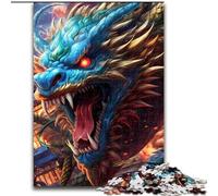 Puzzle per adulti, puzzle da 1000 pezzi raffigurante il drago furioso, dimensioni 26x38cm, perfetti per il divertimento in famiglia, giochi di società e bomboniere per feste di compleanno.