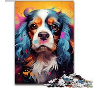 Puzzle per adulti, puzzle da 1000 pezzi raffigurante il Re Carlo Spaniel, per adulti e adolescenti, giochi educativi, regali (dimensioni 26x38cm)