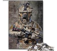 Puzzle per adulti,puzzle da 1000 pezzi raffigurante il soldato d'élite Bullmastiff,perfetto per adolescenti,per rafforzare i legami familiari,rompicapo e regalo fai da te per la casa (50x75cm)