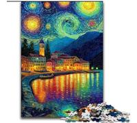 Puzzle per adulti, puzzle da 1000 pezzi raffigurante l'Italia sotto il cielo notturno, perfetto per il divertimento in famiglia a Natale, Ringraziamento, compleanni e Pasqua dimensioni 50x75cm