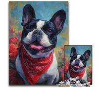 Puzzle per adulti,puzzle da 1000 pezzi raffigurante un bulldog francese felice,per bambini dai 14 anni in su,attività divertenti e educative da fare a casa,regali di compleanno,regali da viaggio