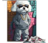 Puzzle per adulti, puzzle da 1000 pezzi raffigurante un cane randagio, per adulti, 1000 pezzi divertenti per la famiglia, perfetti per compleanni e feste (dimensioni 26x38cm)