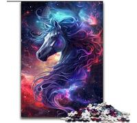 Puzzle per adulti, puzzle da 1000 pezzi raffigurante un cavallo viola da sogno, gioco rompicapo per adolescenti e famiglie (dimensioni: 26x38cm)