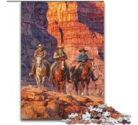 Puzzle per adulti, puzzle da 1000 pezzi raffigurante un cowboy del deserto, adolescenti, coppie e amici per compleanni e Natale (dimensioni 26x38cm)