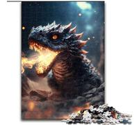 Puzzle per adulti, puzzle da 1000 pezzi raffigurante un drago di fuoco, ideale per adulti e bambini, ideale per il divertimento in famiglia, regalo perfetto per feste e compleanni (dimensioni 50x75cm)
