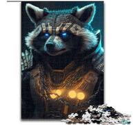 Puzzle per adulti,puzzle da 1000 pezzi raffigurante un procione del futuro,ideale per adulti e bambini,ideale per il divertimento in famiglia,regalo perfetto per feste e compleanni (50x75cm)