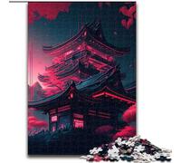 Puzzle per adulti, puzzle da 1000 pezzi raffigurante un tempio giapponese, ideale per adulti e famiglie, ideale per il divertimento, regalo perfetto per feste e compleanni (dimensioni 26x38cm)