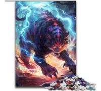 Puzzle per adulti, puzzle da 1000 pezzi raffigurante una tigre con un potente fulmine, dimensioni 50x75cm, attività per famiglie, decorazioni fai da te per la casa, regalo per le feste.