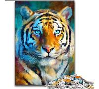 Puzzle per adulti, puzzle da 1000 pezzi raffigurante una tigre nella giungla, rompicapo stimolante, attività per famiglie, decorazione per la casa, regalo di Natale 50X75cm