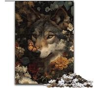 Puzzle per adulti, puzzle da 1000 pezzi raffiguranti il lupo nella giungla, perfetti per divertirsi in famiglia durante le vacanze e per serate di gioco interattive (dimensioni 50x75cm)