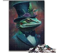 Puzzle per adulti, puzzle da 1000 pezzi raffiguranti una lucertola, dimensioni 26x38cm, perfetti per riunioni di famiglia, compleanni e festività.
