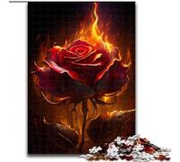 Puzzle per adulti, puzzle da 1000 pezzi "Rose in fiamme" per adulti, dimensioni 50x75cm, gioco creativo per famiglie e decorazioni per la casa, regalo di Natale perfetto per adolescenti.