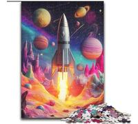 Puzzle per adulti, puzzle da 1000 pezzi sul lancio di un razzo, 26x38cm, rompicapo impegnativo per adolescenti, divertente serata di giochi in famiglia