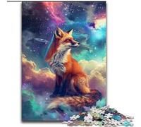 Puzzle per adulti, puzzle da 1000 pezzi "Volpe tra le nuvole", regalo perfetto per familiari e amici, adatto dai 14 anni in su (dimensioni: 26x38cm)