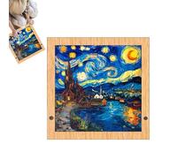 Puzzle per adulti,Puzzle d'arte,Giocattolo stellato di puzzle di illustrazioni | Gioco colorato di del giocattolo di puzzle, collezione di arte di legno di rottura