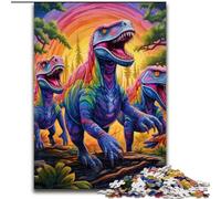 Puzzle per adulti, puzzle del mondo dei dinosauri da 1000 pezzi in cartone, gioco interattivo per famiglie, regalo fai da te per la casa, sfida mentale, 1000 pezzi(26x38cm)