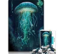 Puzzle per adulti puzzle del regno mitico delle meduse 1000 pezzi antistress sfida difficile decorazioni e regali unici per la casa (26x38cm)