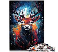 Puzzle per adulti, puzzle di 1000 pezzi di tempesta di cervi, gioco stimolante migliora la memoria, adatto per adolescenti dai 14 anni e oltre 50 x 75 cm