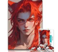 Puzzle per adulti, puzzle di animali, volpe e uomo, 1000 pezzi, antistress, sfida difficile, decorazioni e regali unici per la casa, 75x50cm