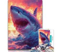 Puzzle per adulti, puzzle di squali animali per adolescenti, 1000 pezzi, giocattoli educativi per l'apprendimento, giochi per famiglie, regalo di compleanno, regali 26x38cm