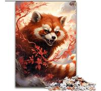 Puzzle per adulti, puzzle impossibili a forma di panda rosso colorato per adulti, dimensioni 26x38cm, per decorazioni per la casa, allenamento del cervello e regali per le feste.