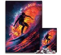 Puzzle per adulti, puzzle in cartone da 1000 pezzi con surf sull'oceano, sfida per la mente, regalo educativo per adolescenti, 26X38CM/10,23x14,96 pollici