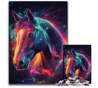 Puzzle per adulti, puzzle in cartone da 1000 pezzi raffigurante un cavallo galattico, ideali per gli innamorati, perfetti come regalo di Natale, Capodanno e San Valentino, 26X38CM/10,23x14,96 pollici.